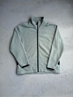 Oakley Sage Green Full-Zip Fleece Jacket with Black Trim